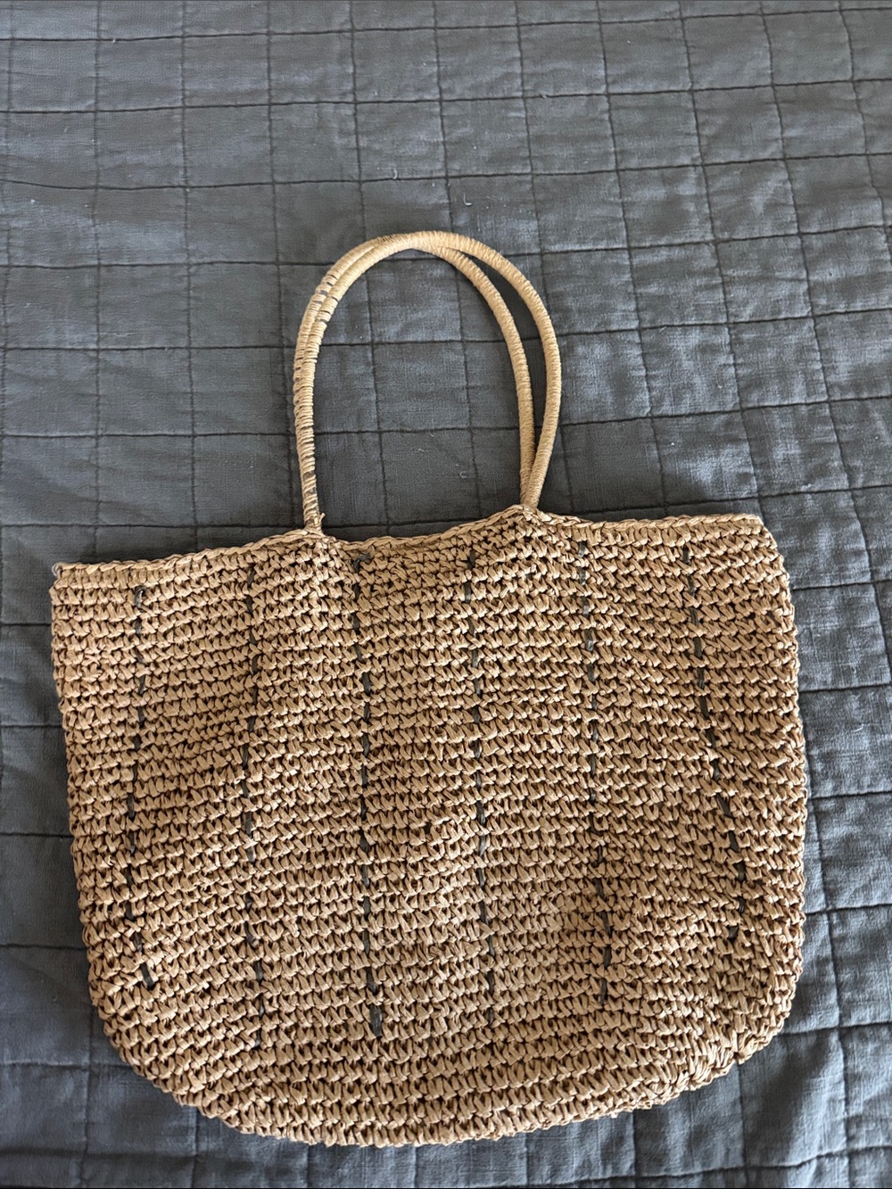 Hearth & Hand Woven Tan Straw Tote